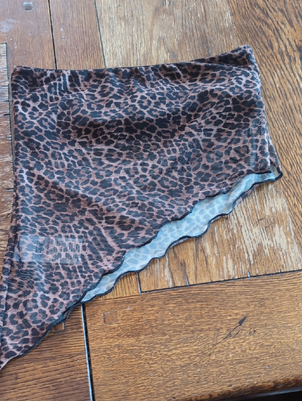 Edikted Leopard Print Tube Top - Asymmetrical Sheer